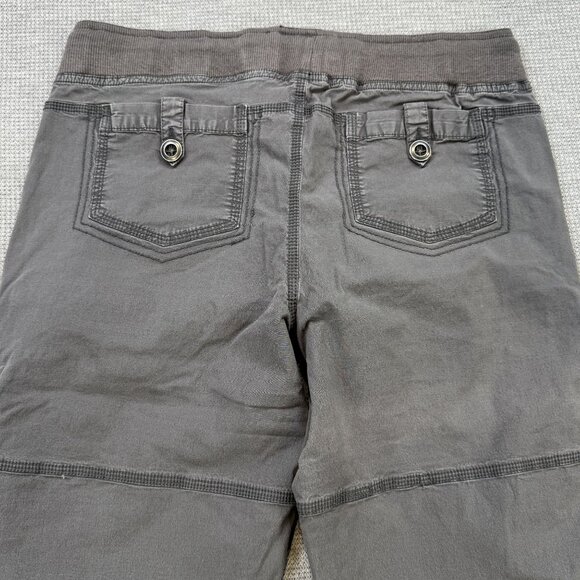 Apt 9 Womens Gray Cargo Capris Sz 6 Drawstring Multiple Pockets Zippers Utility - Picture 4 of 13